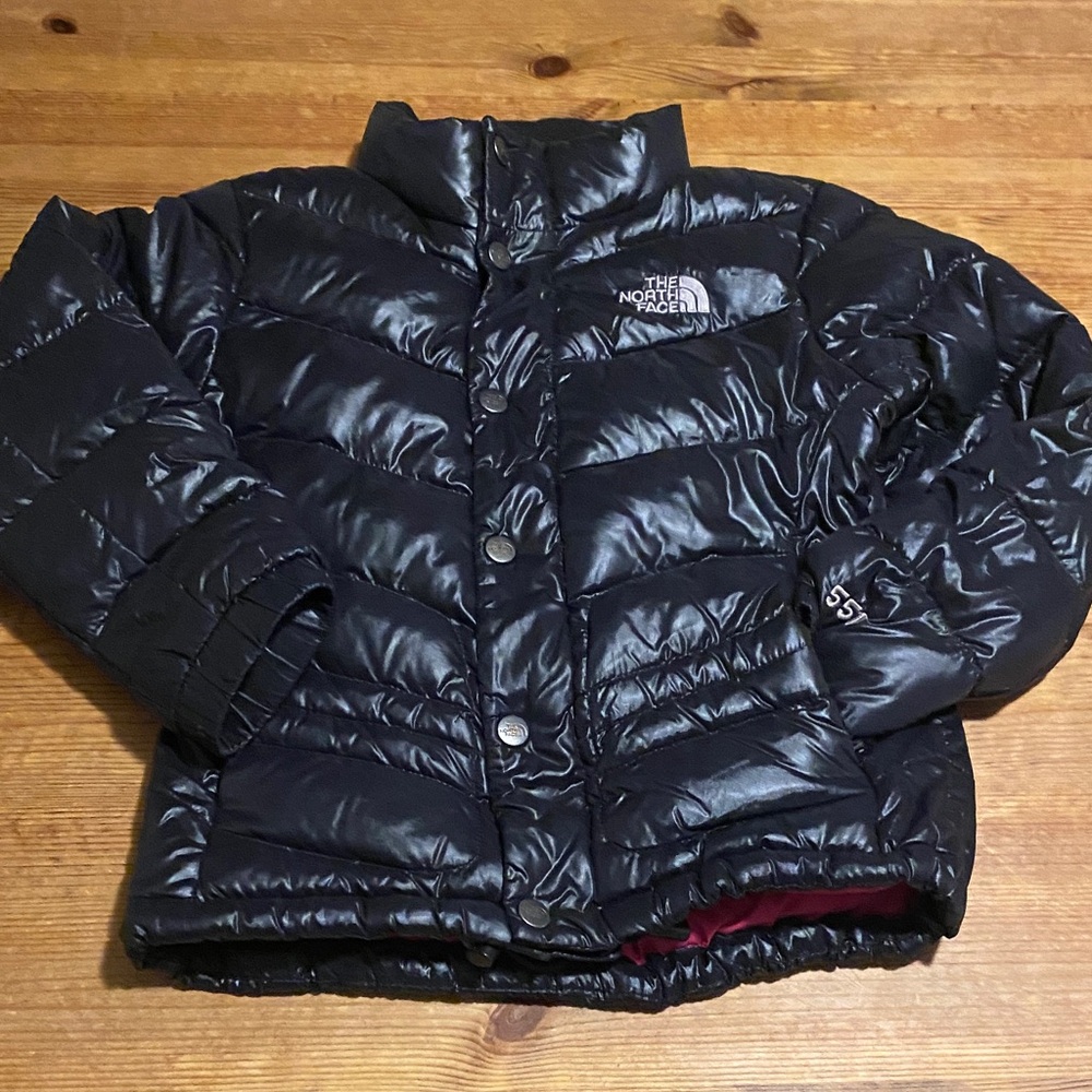 The North Face Kids Shiny Black Down filled Puffer Jacket